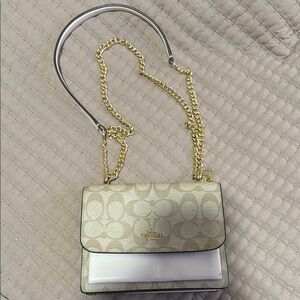 Coach Gold and Cream Women's Bag